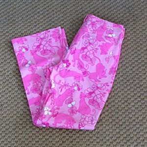 🛍HP🎉NWOT Lilly Pulitzer Vintage Pink Cat Pants 6